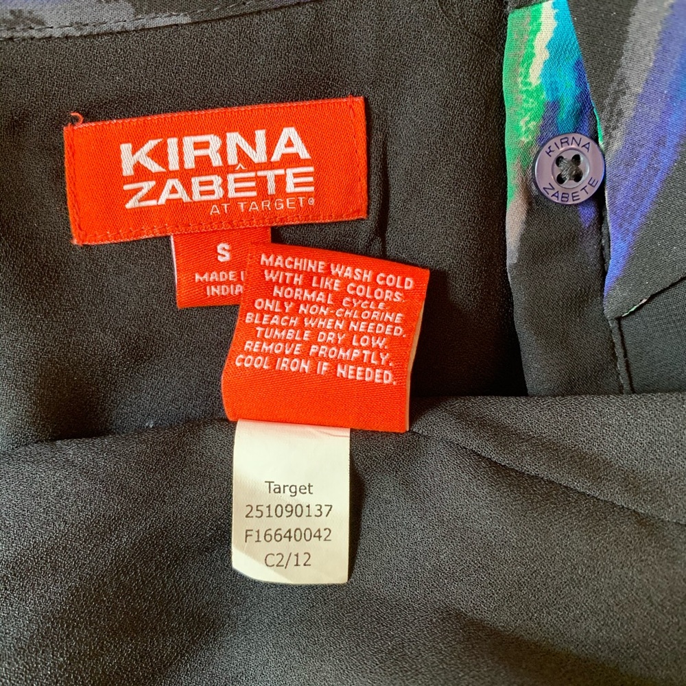 Kirna Zabete at Target Ikat print shirt dress sz S - Picture 11 of 14